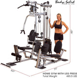 Body-Solid Powerline P2LPX Home Gym Equipment with Leg Press, Grey/Black