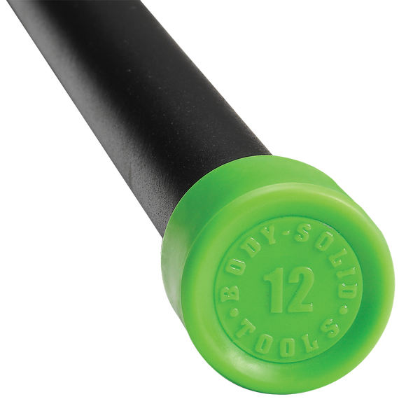 12LB GREEN PADDED WEIGHT BAR - Grip Diameter 1.05"