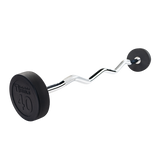 Rubber Coated Fixed Curl Barbell, 40lb